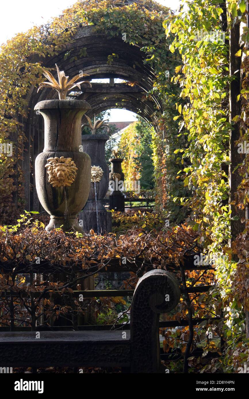 Les jardins du château d'Arundel, West Sussex, Angleterre Banque D'Images