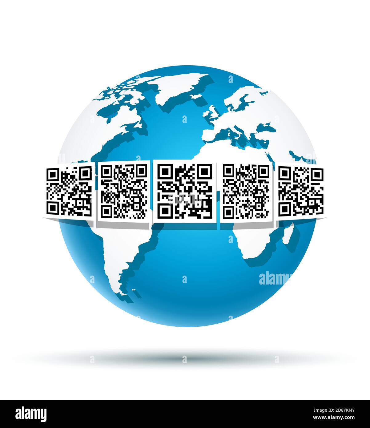 QR Code sur Terre Illustration de Vecteur