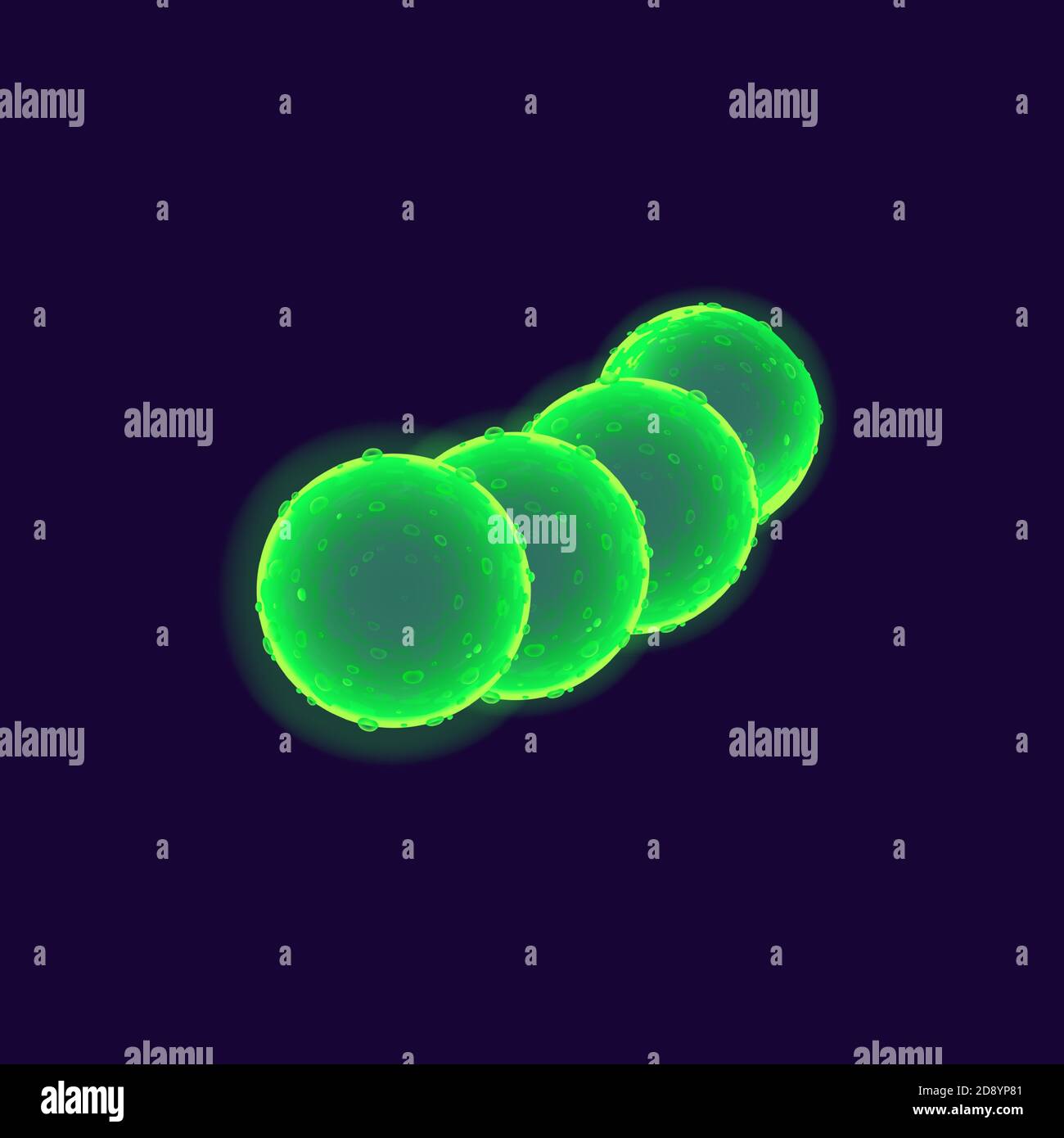 Illustration du vecteur réaliste des cellules bactériennes Illustration de Vecteur
