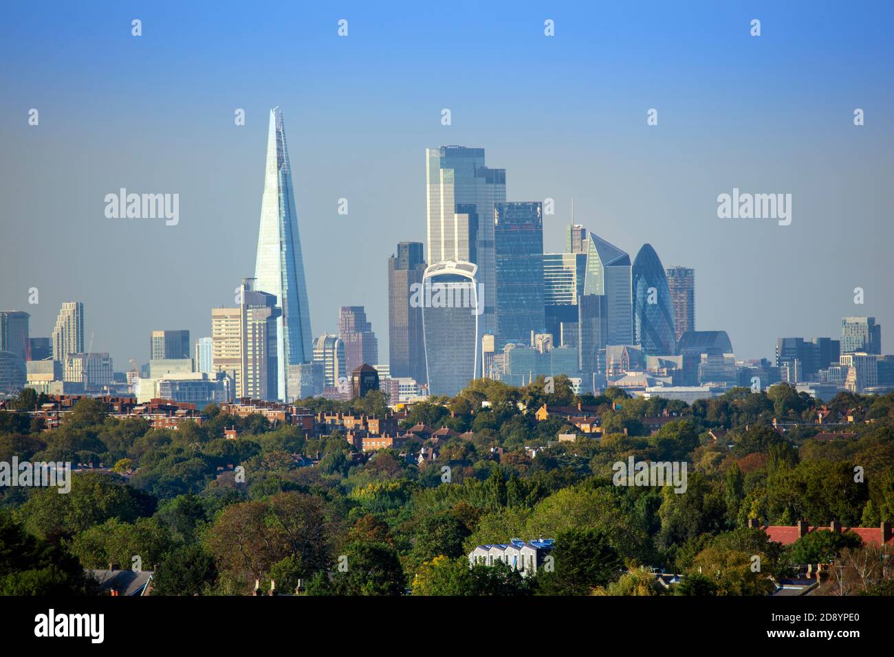 Royaume-Uni, Londres, centre de Londres. Vue sur le centre-ville de Londres depuis Norwood Park Banque D'Images