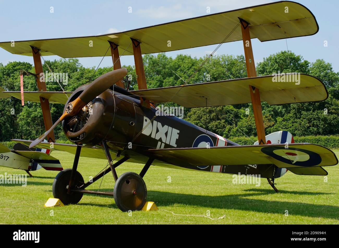 Soopwith Triplane N6290, G-BOCK à la collection Shuttleworth, Old Warden Banque D'Images