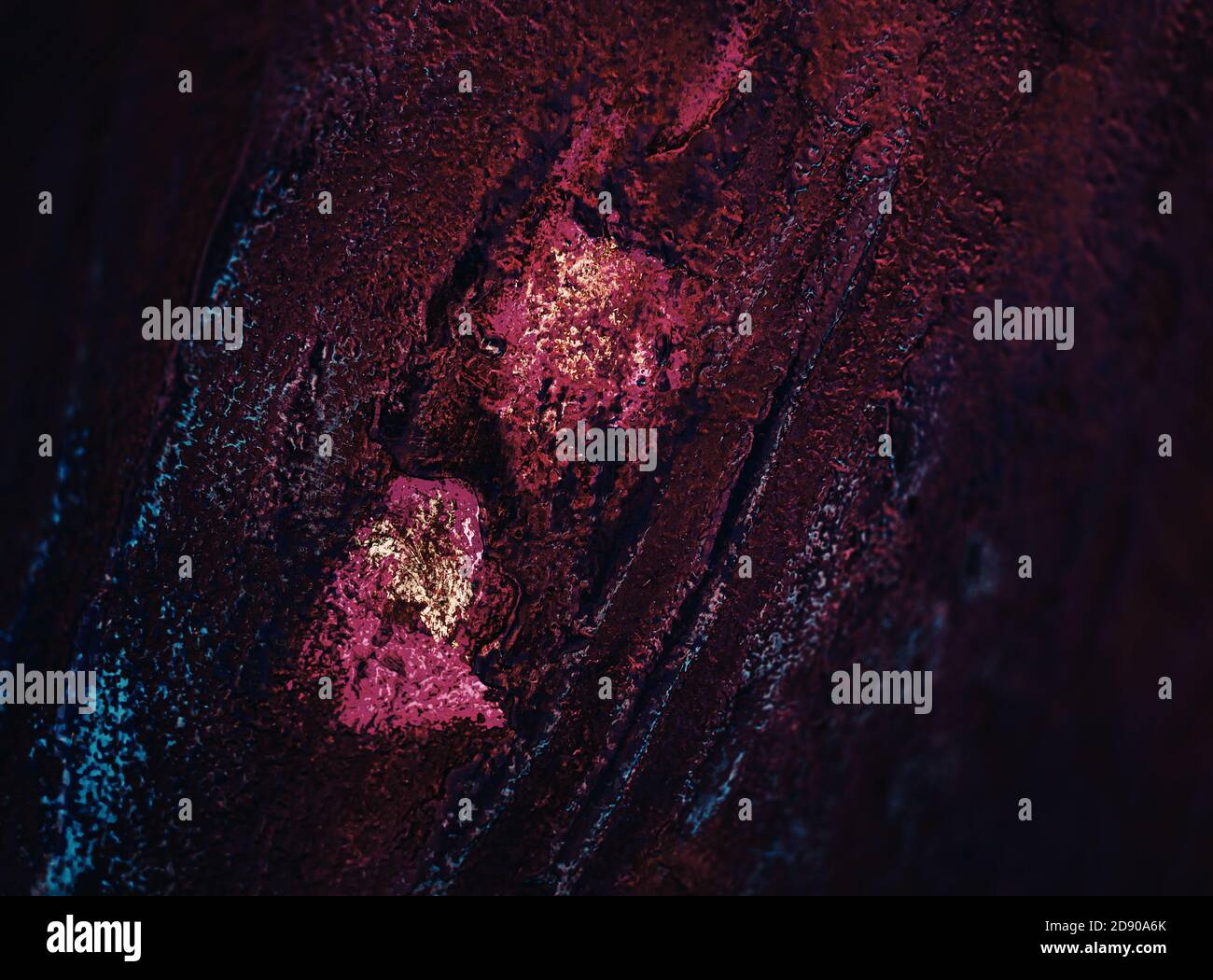 Fond en métal rouillé abstrait multicolore. Fond en fer recouvert de rouille et de peinture multicolore Banque D'Images