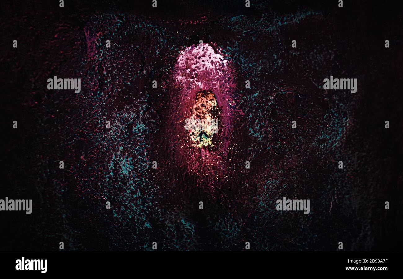 Fond en métal rouillé abstrait multicolore. Fond en fer recouvert de rouille et de peinture multicolore Banque D'Images