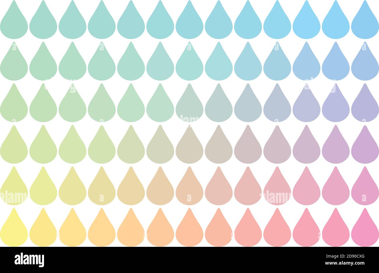 Affiche aux couleurs pastel. Les gouttes de pluie sont disposées en grille. Illustration vectorielle moderne. Illustration de Vecteur