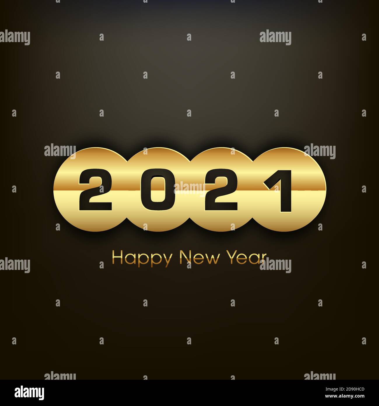 Bonne année 2021 vecteur de conception de texte. Illustration de Vecteur