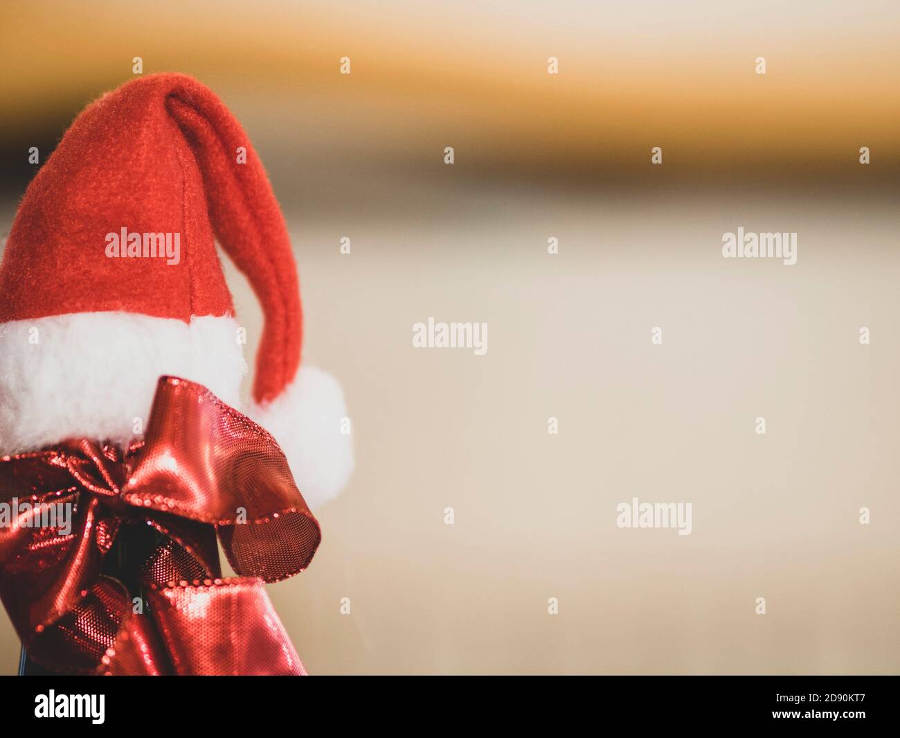 Casquette en forme de chapeau de Père Noël Banque D'Images