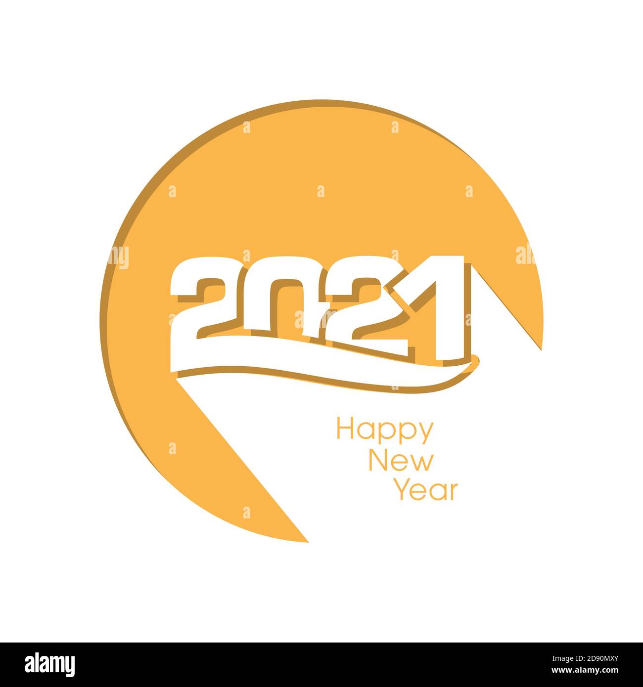 Bonne année 2021 vecteur de conception de texte. Illustration de Vecteur