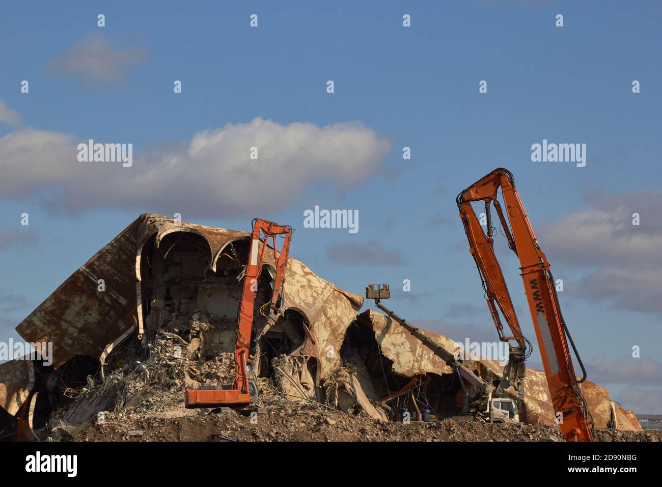 destruction de bâtiments, équipements spéciaux et tactiques de démolition ou de démolition de grandes structures Banque D'Images