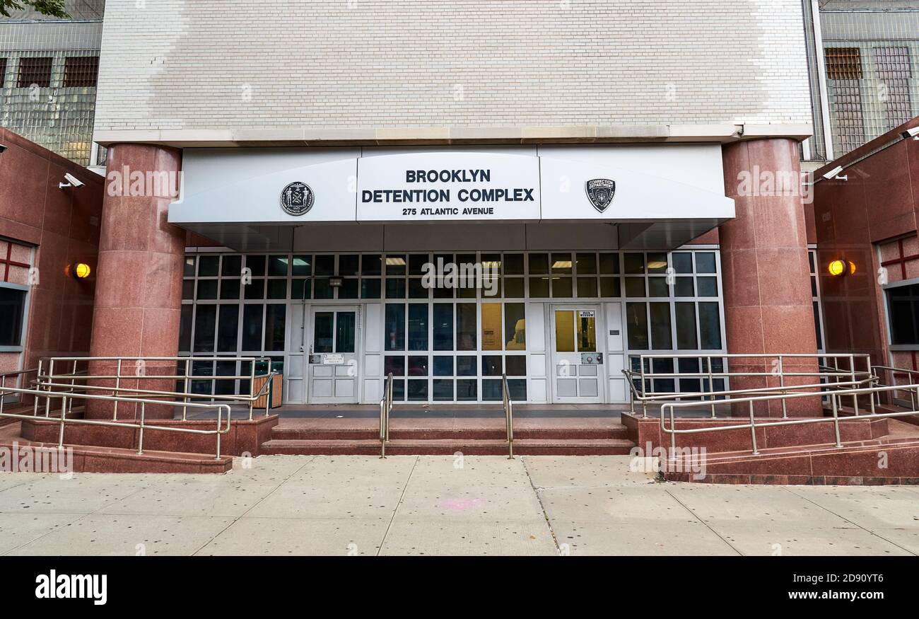 Entrée au complexe de détention de Brooklyn sur Atlantic Avenue à Brooklyn. Banque D'Images