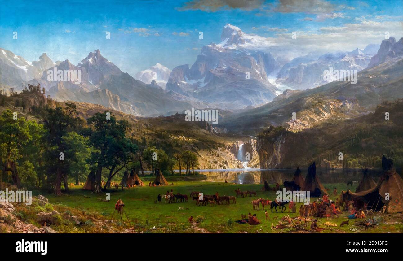 Les montagnes Rocheuses, Lander's Peak, Albert Bierstadt, 1863, Metropolitan Museum of Art, Manhattan, New York City, USA, Amérique du Nord Banque D'Images