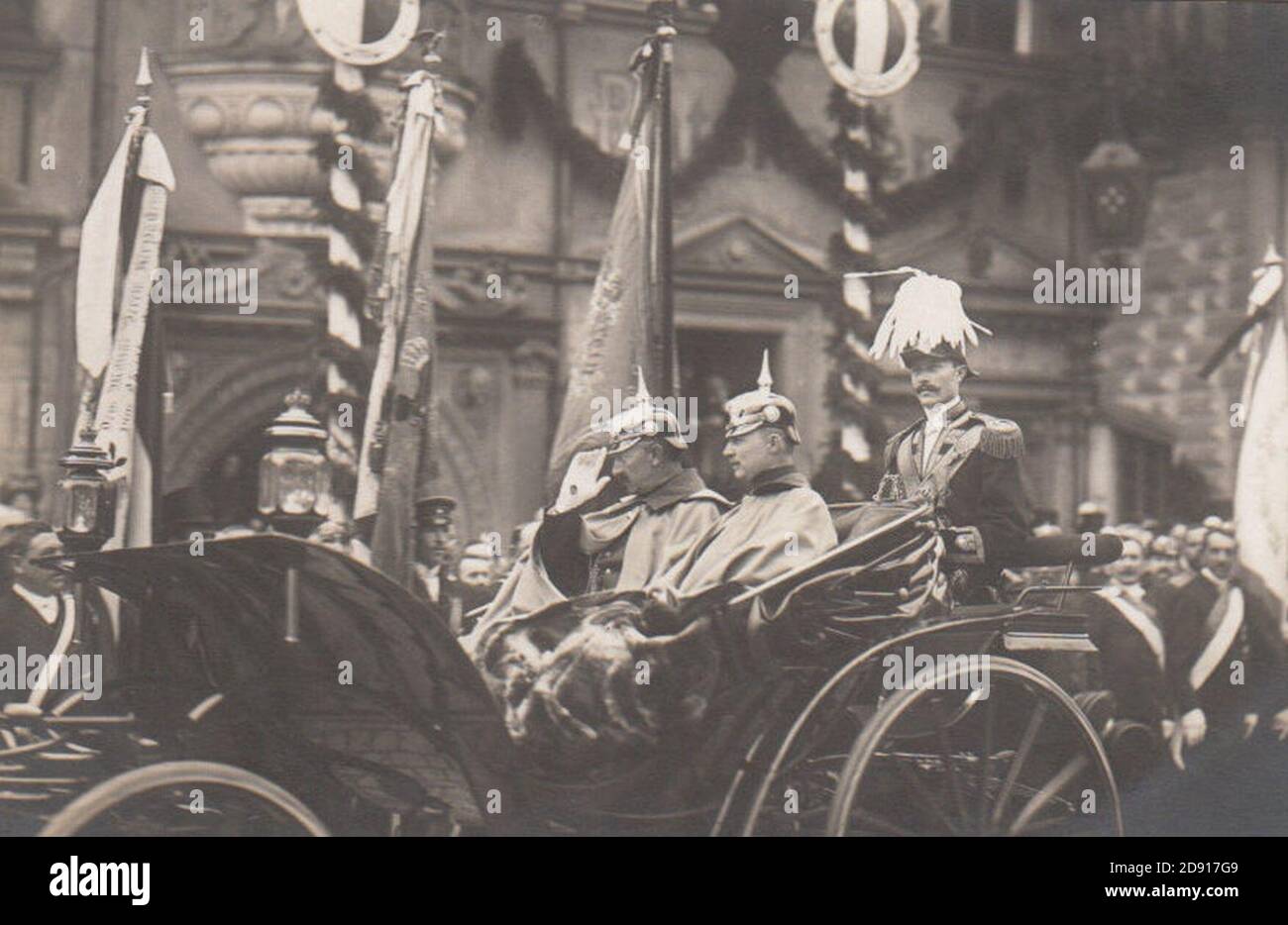 Kaiser Wilhelm II. Mit Herzog Ernst von Sachsen-altenburg. Banque D'Images