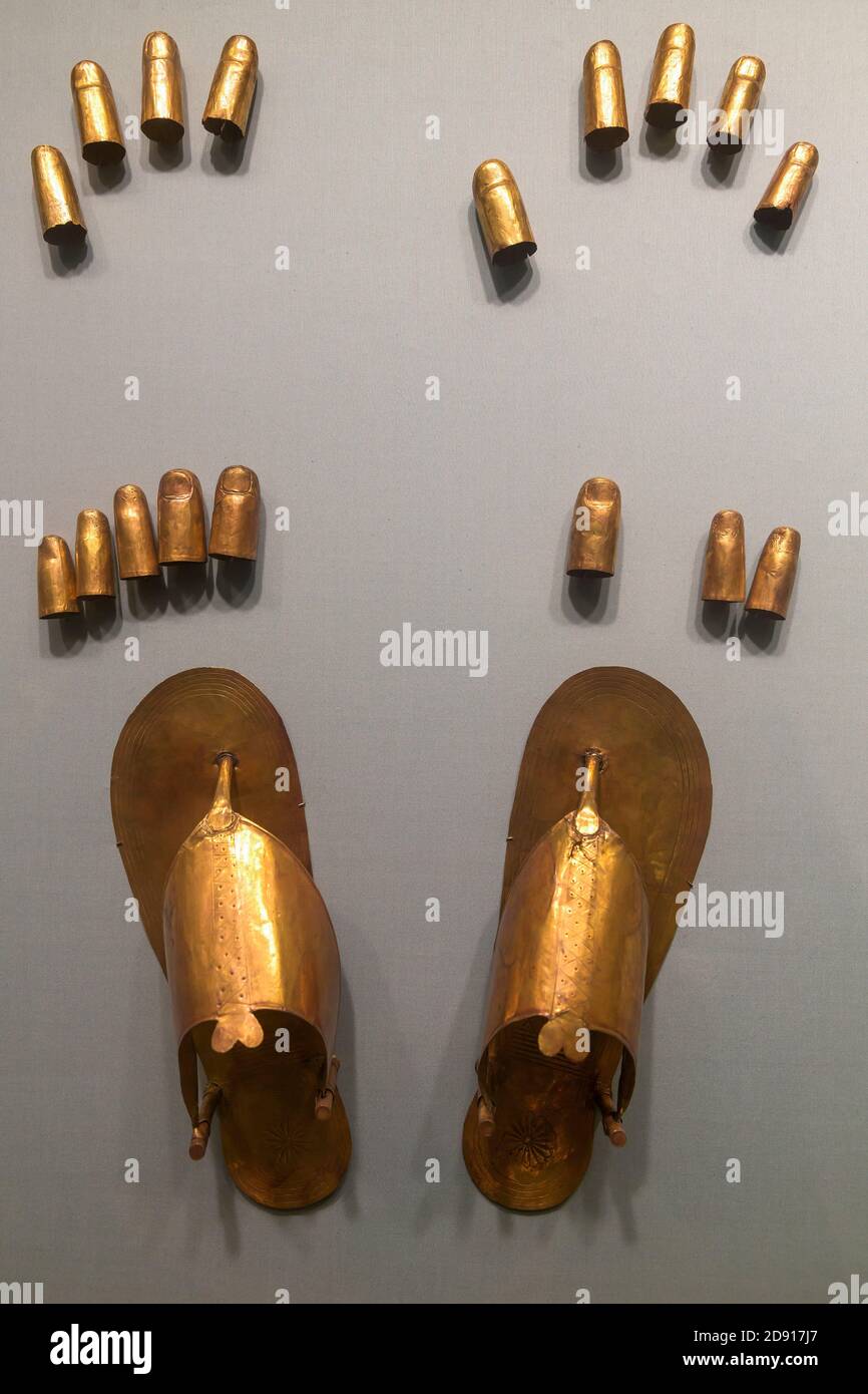 Équipement funéraire appartenant à trois des femmes étrangères de Thoutmosis III, Metropolitan Museum of Art, Manhattan, New York City, USA, Amérique du Nord Banque D'Images