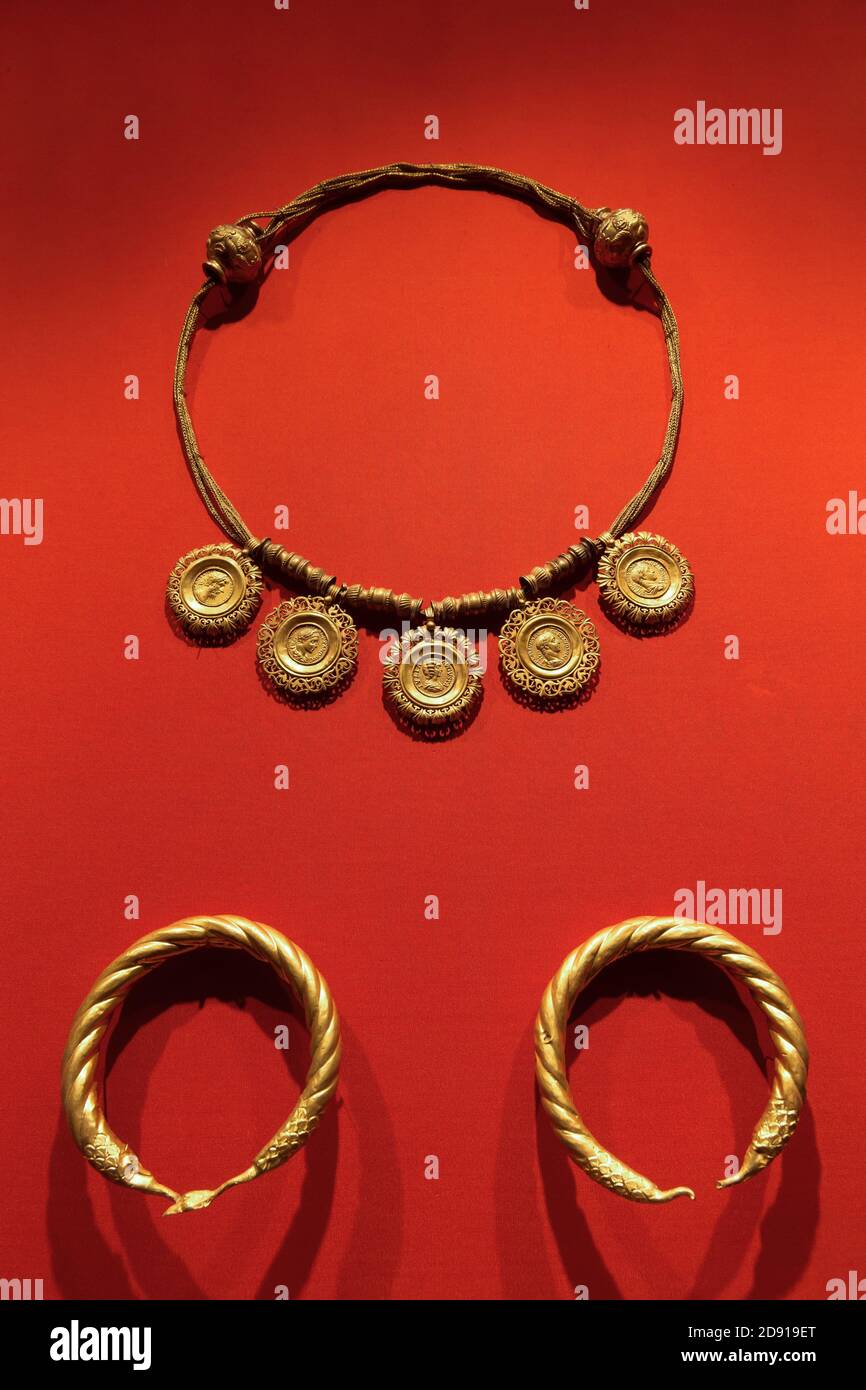 Le collier à médaillons, AD 225, Metropolitan Museum of Art, Manhattan, New York City, USA, Amérique du Nord Banque D'Images