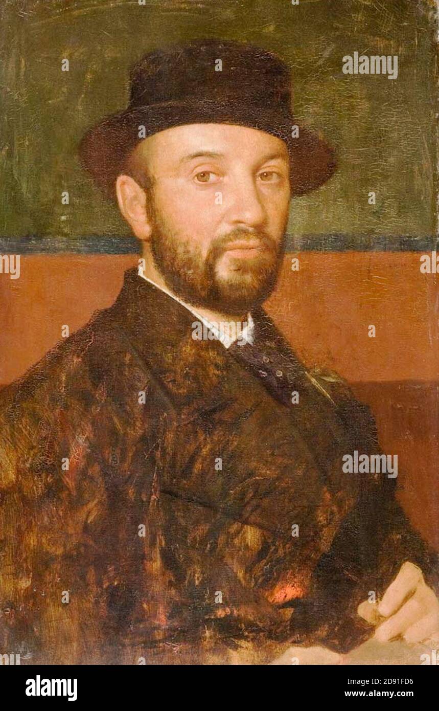 Jules-elie delaunay autoprtrait. Banque D'Images