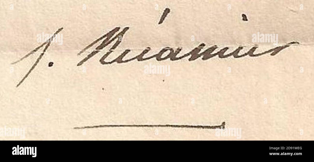 Juliette Récamier (1777-1849) signature 1830. Banque D'Images