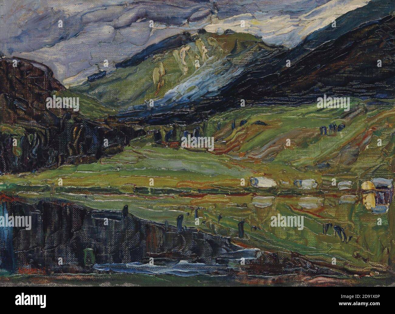 Kandinsky - improvisation mit Spitzingsee, 1901, R10. Banque D'Images