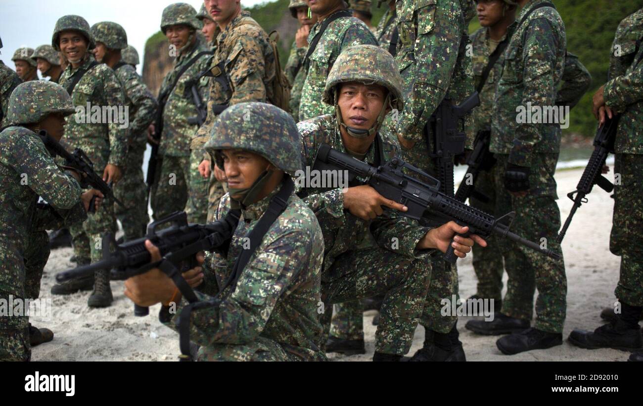 KAMANDAG 2017 Lima Co conduit la formation avec les Marines Philippines - image 5 de 10. Banque D'Images