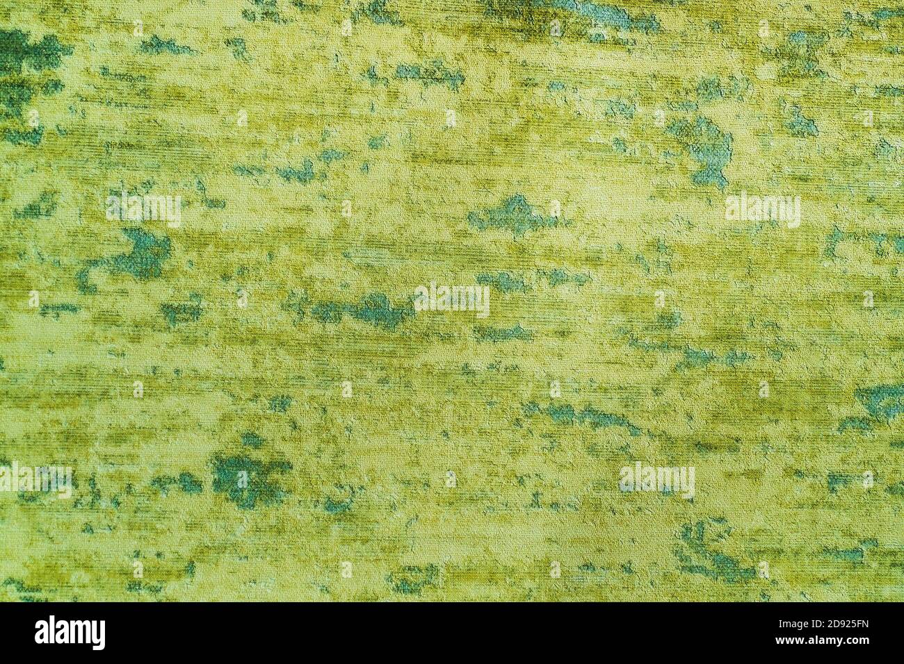 Fond de texture en lin tissé vert naturel. Ancien motif sans couture à pois ronds en forme de lin d'écru. Gros plan sur le fil organique Banque D'Images