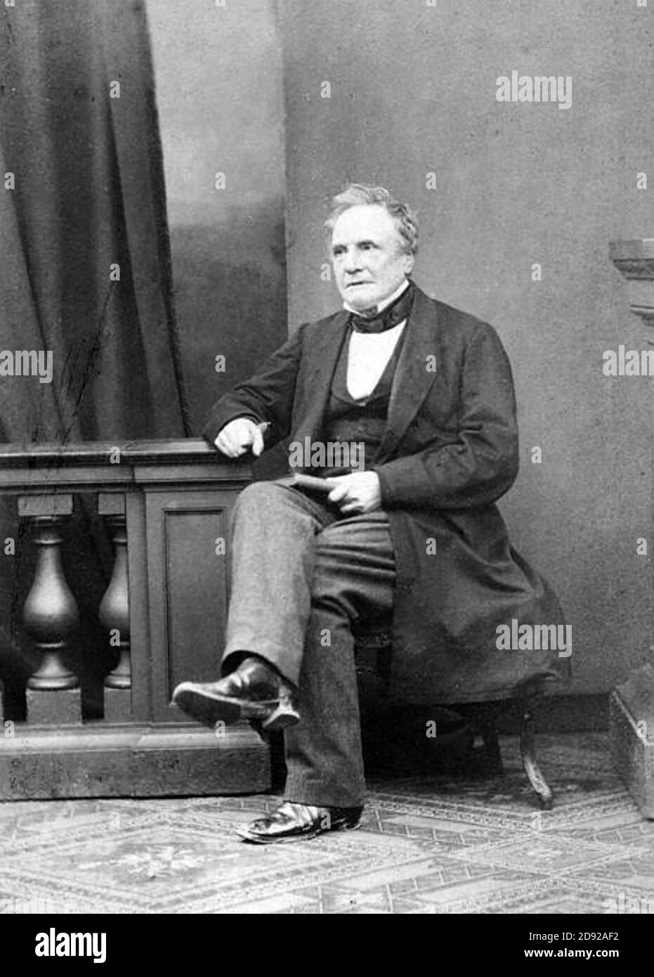 CHARLES BABBAGE (1791-1871) vers 1860. Mathématicien anglais ...