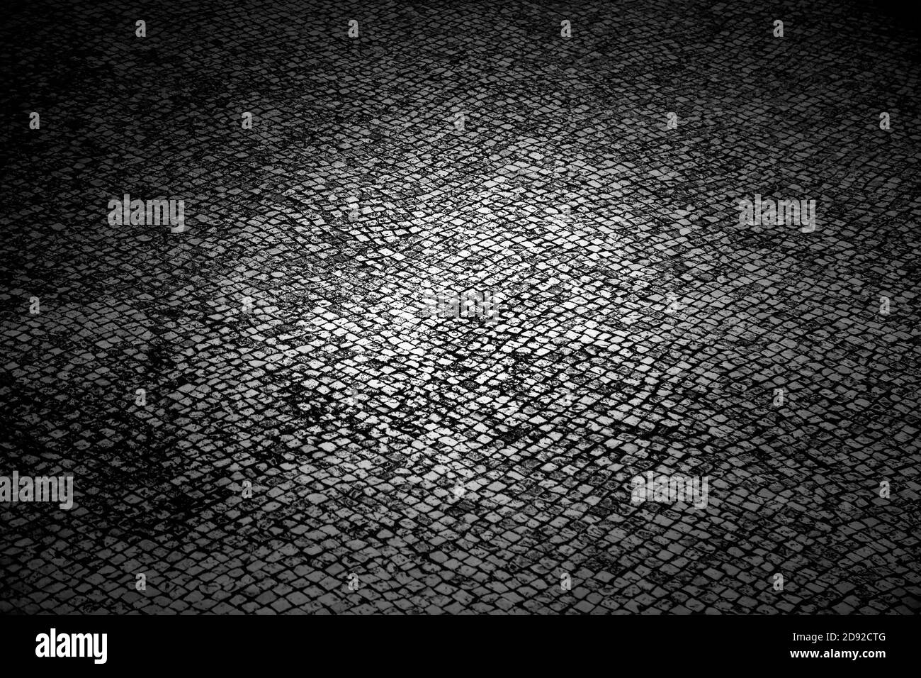 Mosaïque de sol de Lisbonne, détail de décoration dans la ville Banque D'Images