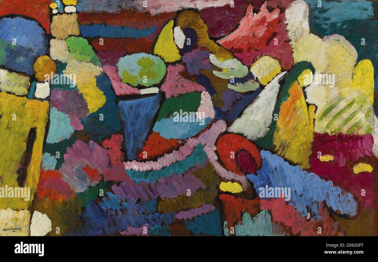 KANDINSKY - IMPROVISATION AUF MAHAGONI (IMPROVISATION SUR ACAJOU), 1910, R328. Banque D'Images