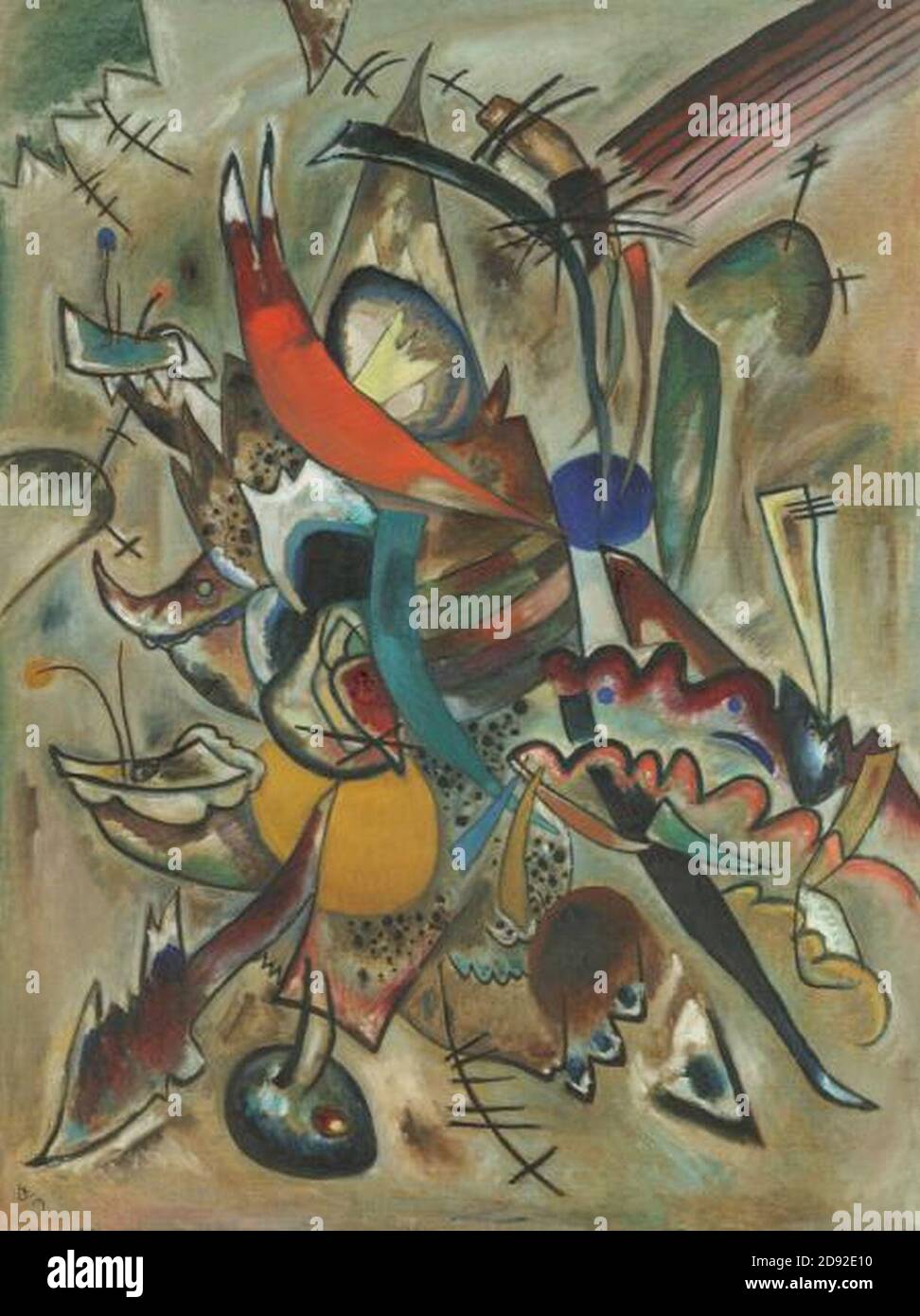 Kandinsky - peinture avec des points 1919. Banque D'Images Kandinsky - peinture avec des points 1919. Banque D'Images