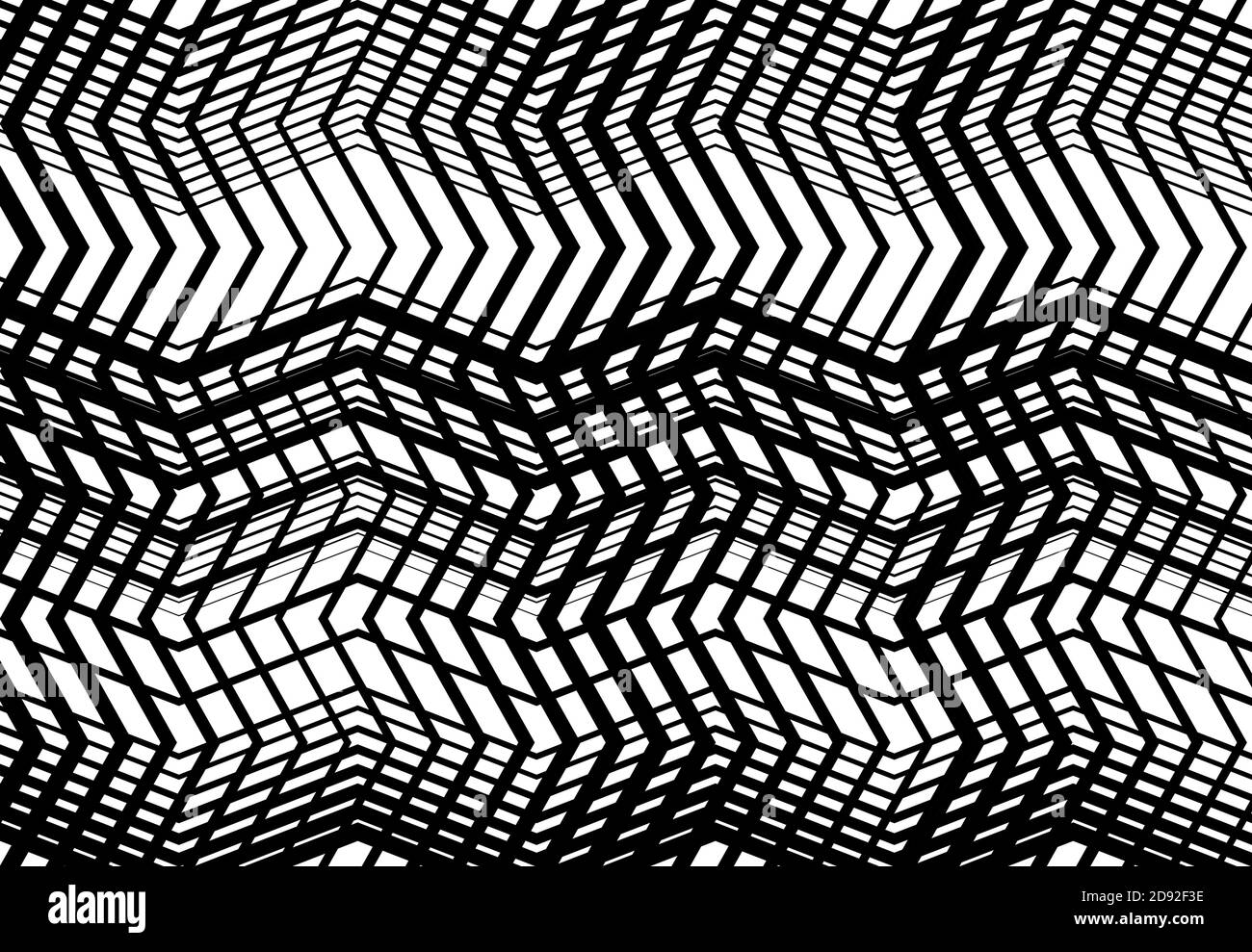 Zigzag, entrecroisé, dentelé, grillage, treillis ou râper, grille de