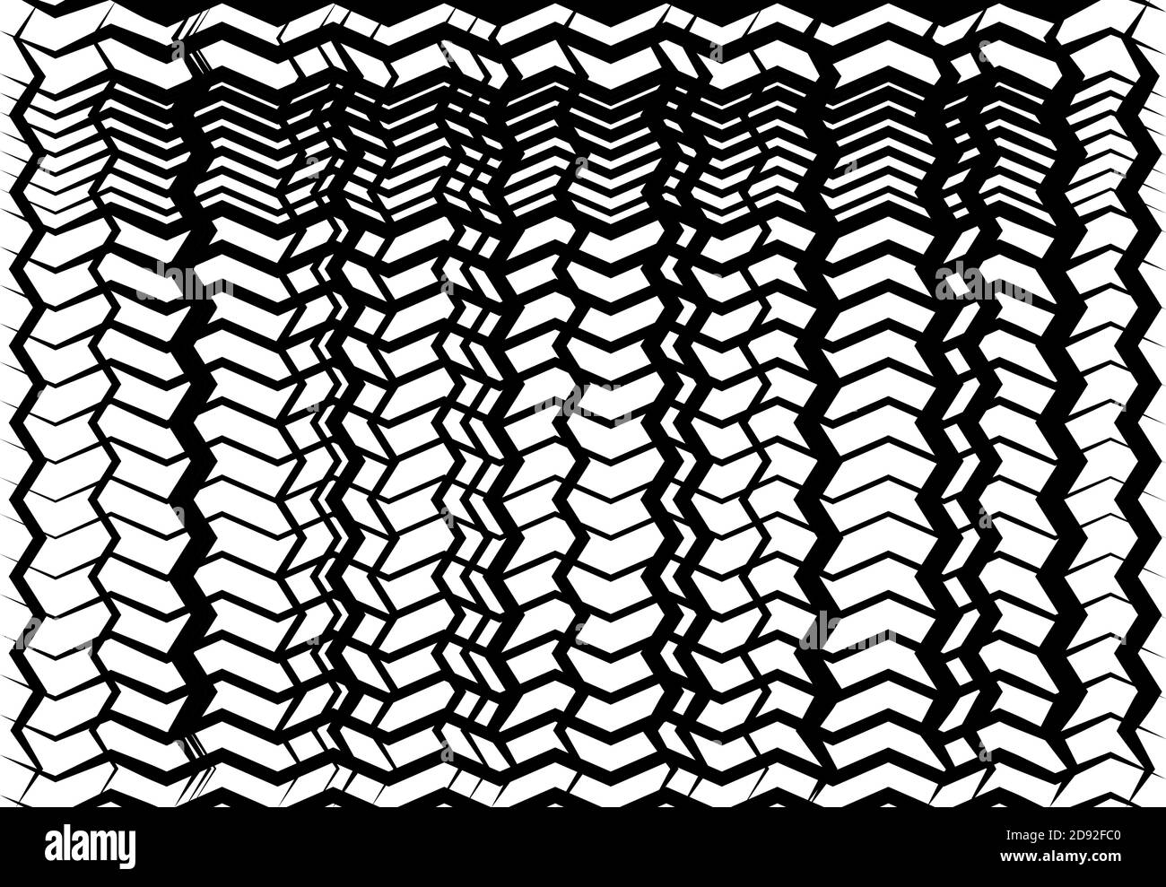 Zigzag, entrecroisé, dentelé, grillage, treillis ou râper, grille de