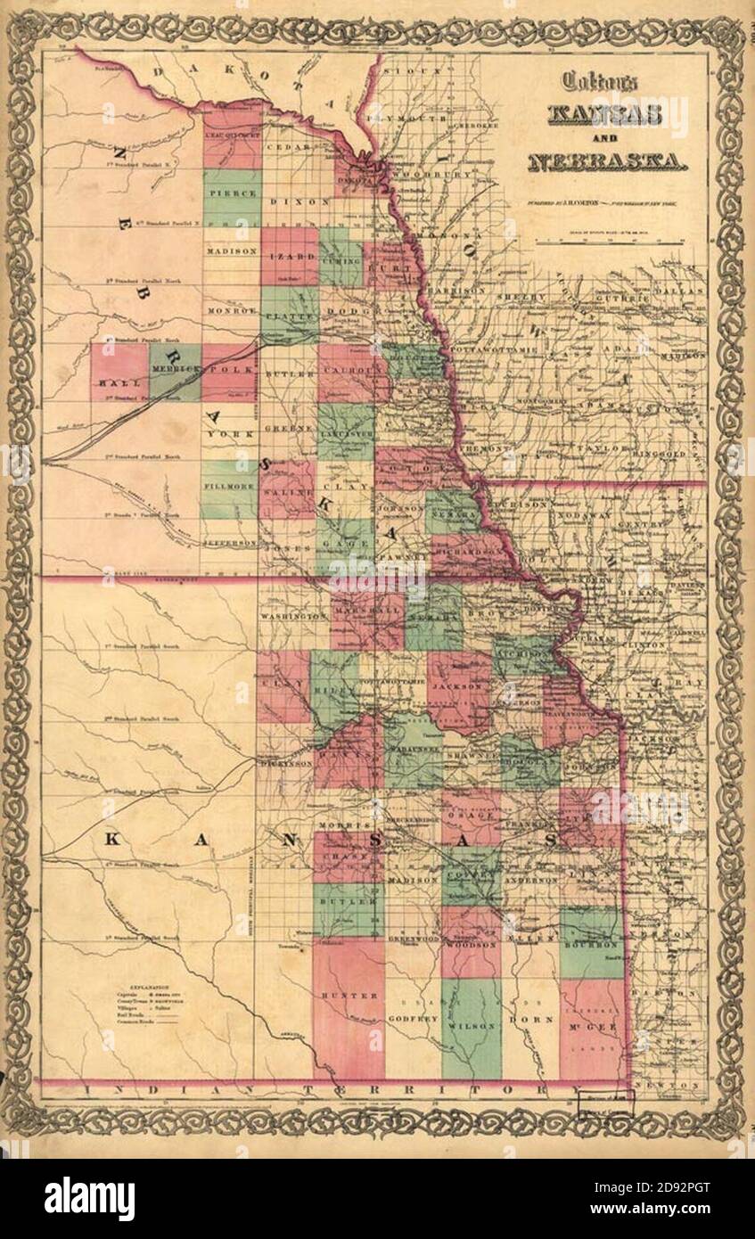 Kansas-Nebraska Act. Banque D'Images