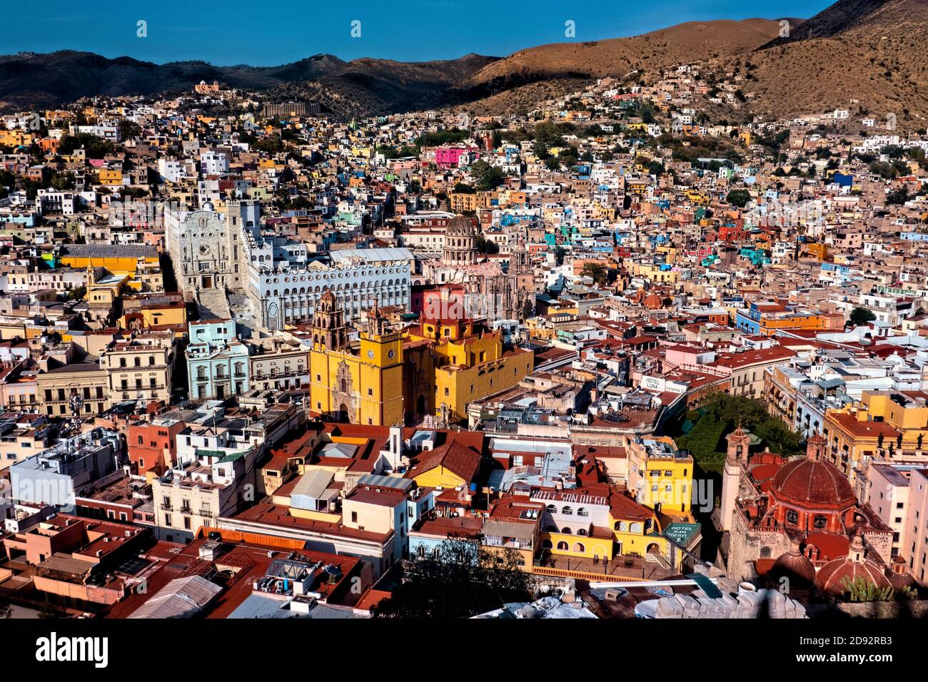 Le Centro Historico, classé au patrimoine mondial de l'UNESCO, à Guanajuato, au Mexique Banque D'Images