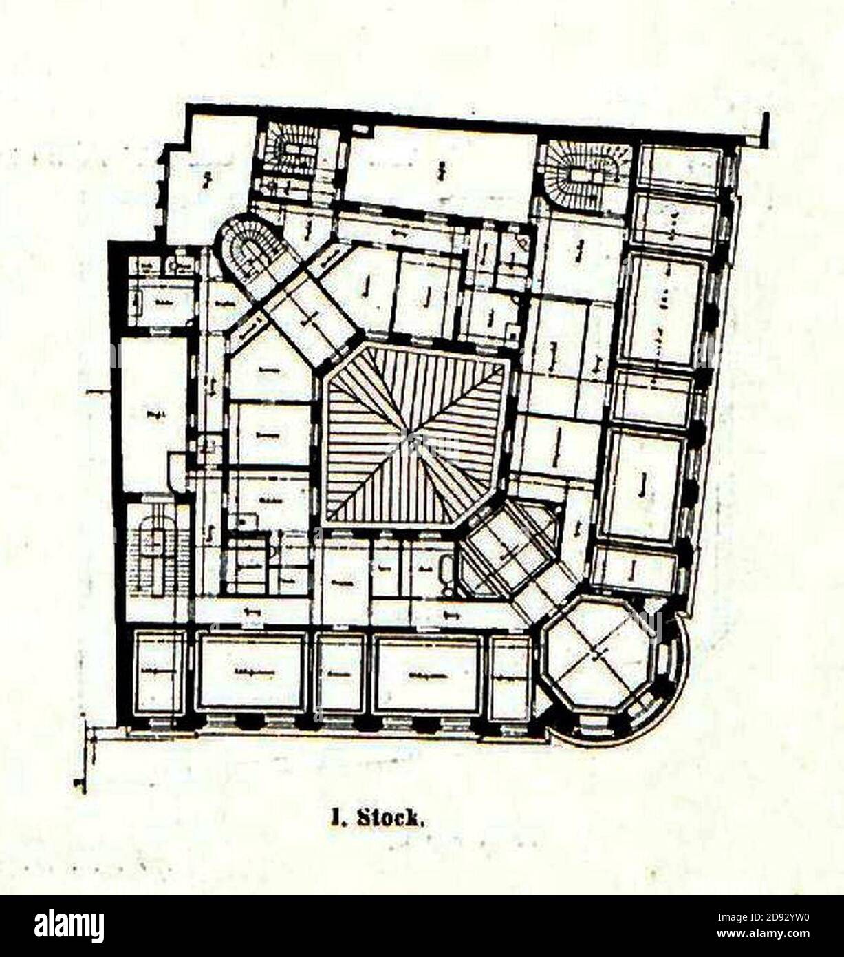 Kardinal-Faulhaber-Straße 1 Erster stock 1898. Banque D'Images