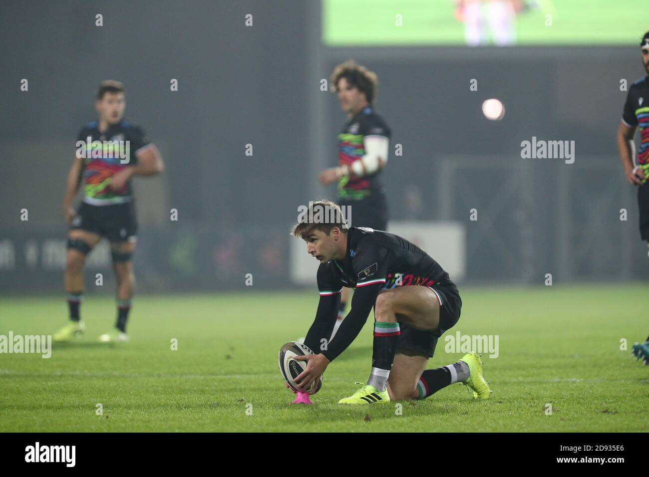 Sergio Lanfranchi stade, parme, Italie, 02 Nov 2020, Antonio Rizzi (Zebre) est prêt pour le coup de pied de conversion pendant Zebre Rugby vs Ospreys, Rugby Guinness Pro 14 Match - Credit: LM/Massimiliano Carnabuci/Alay Live News Banque D'Images