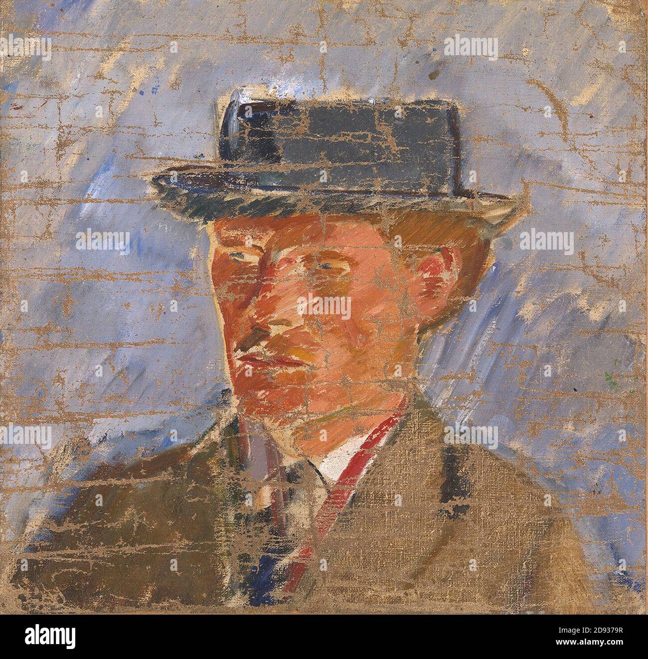 Karl Isakson - Portrait du peintre Edvard Weie Banque D'Images