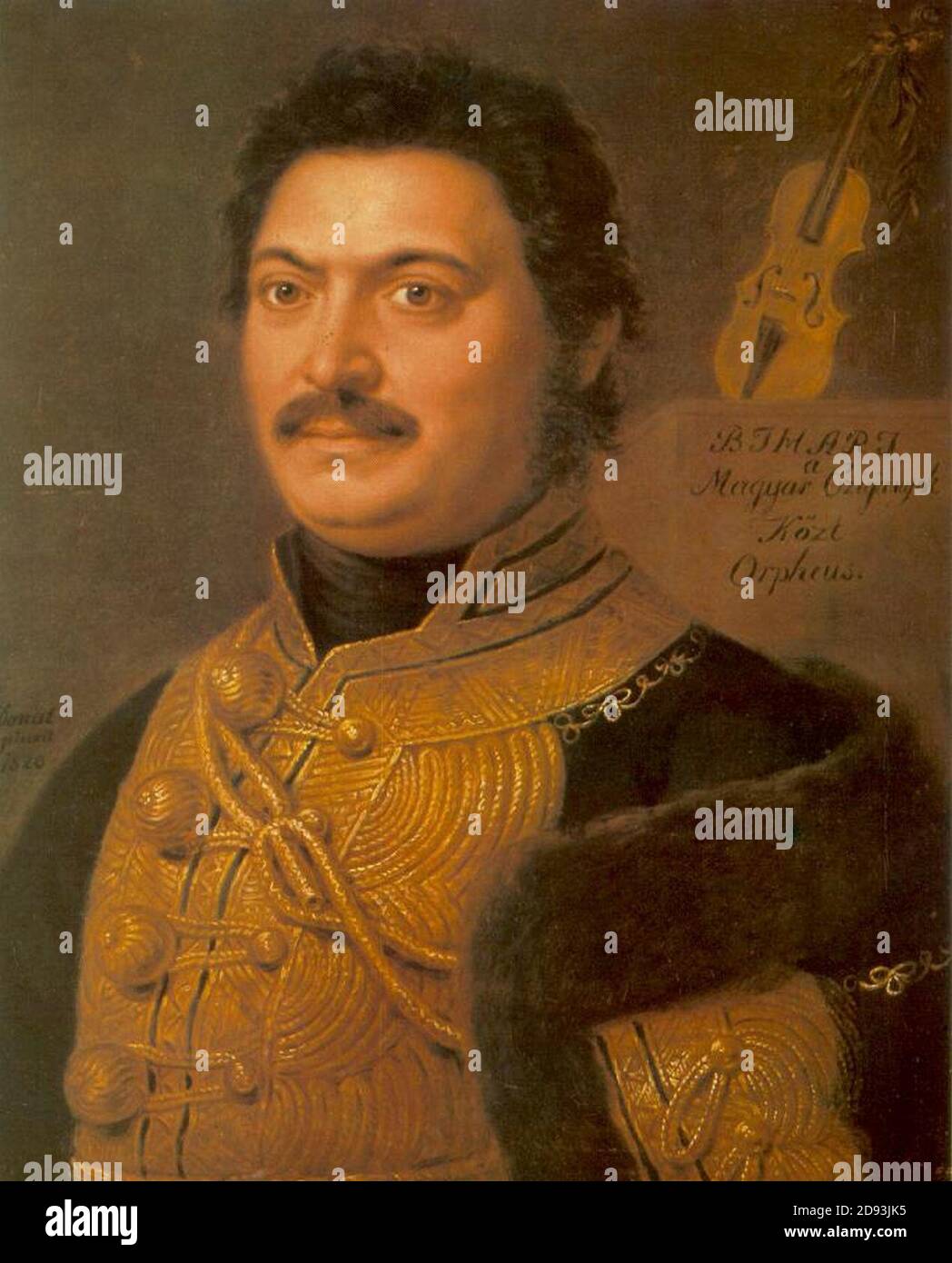 János Donát - Portrait de János Bihari, compositeur et tzigane Virtuoso Banque D'Images