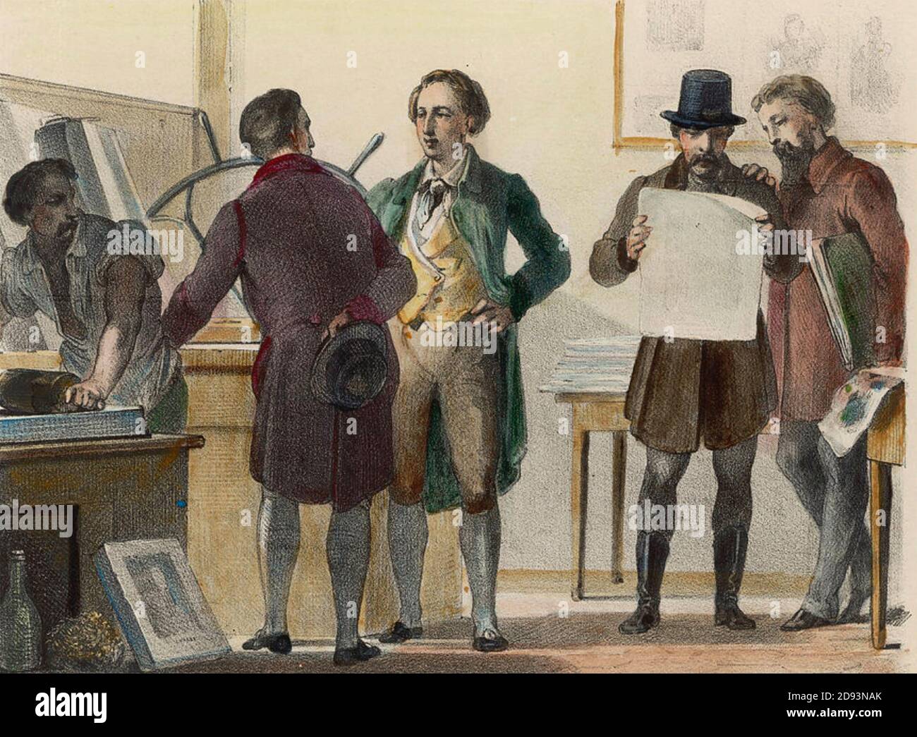 ALOIS SENEFELDER (1771-1834) dramaturge allemand qui inventa la lithographie dans les années 1790. Banque D'Images