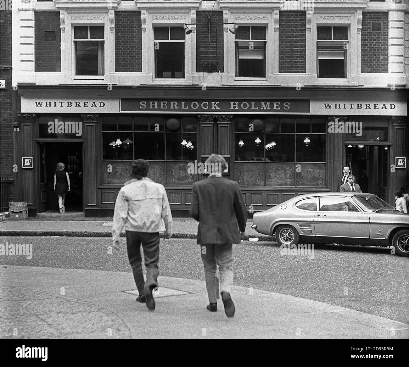 Sherlock Holmes Pub, Londres, Angleterre, 1971 Banque D'Images