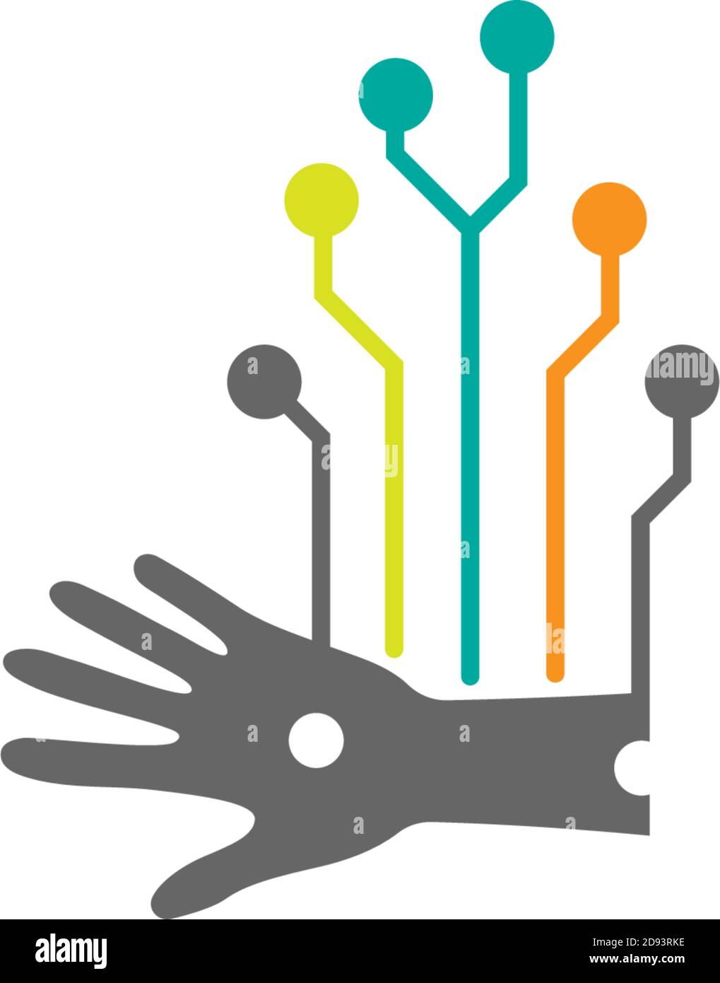 Modèle de logo d'icône de technologie de circuit Illustration de Vecteur