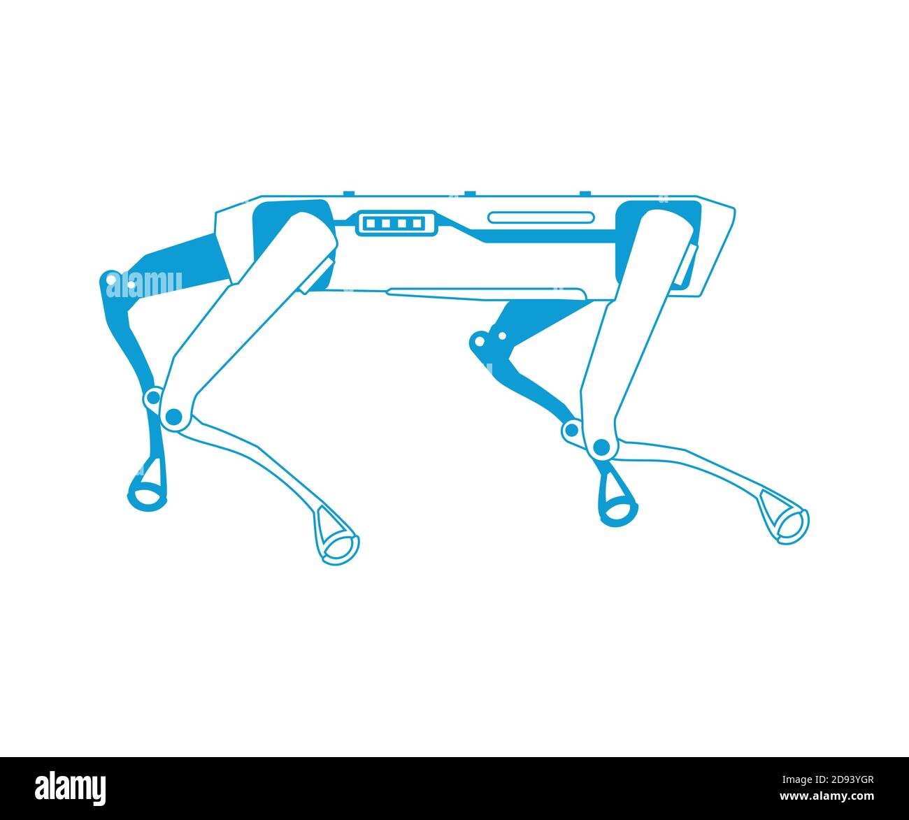 Illustration graphique à plat du vecteur de chien ROBOT DE SPOT. Illustration de Vecteur