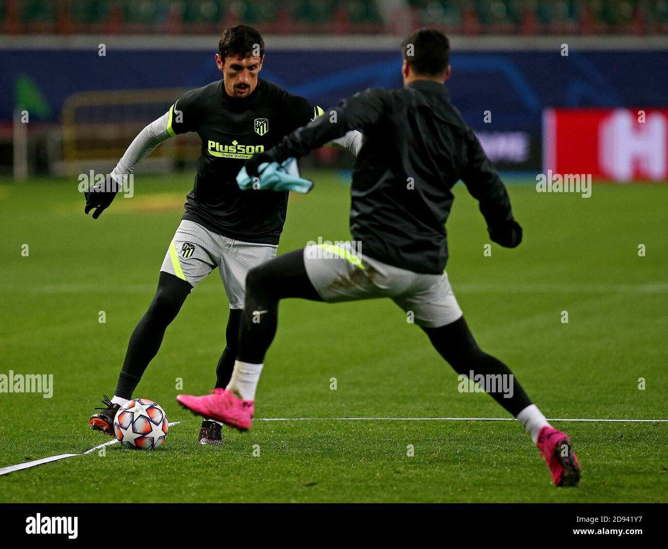 Moscou, Russie. 02 novembre 2020. Session d'entraînement de l'Atletico de Madrid à Moscou avant le match de football de la Ligue des champions Lokomotive vs l'Atletico de Madrid. 02 novembre 2020. Savic POOL/Atletico de Madrid/Cordo Press pour usage éditorial seulement crédit: CORDO PRESS/Alay Live News Banque D'Images