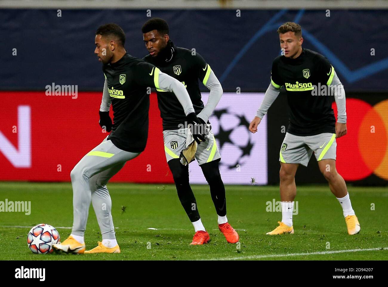 Moscou, Russie. 02 novembre 2020. Session d'entraînement de l'Atletico de Madrid à Moscou avant le match de football de la Ligue des champions Lokomotive vs l'Atletico de Madrid. 02 novembre 2020. Lodi POOL/Atletico de Madrid/Cordo Press pour usage éditorial seulement crédit: CORDO PRESS/Alay Live News Banque D'Images