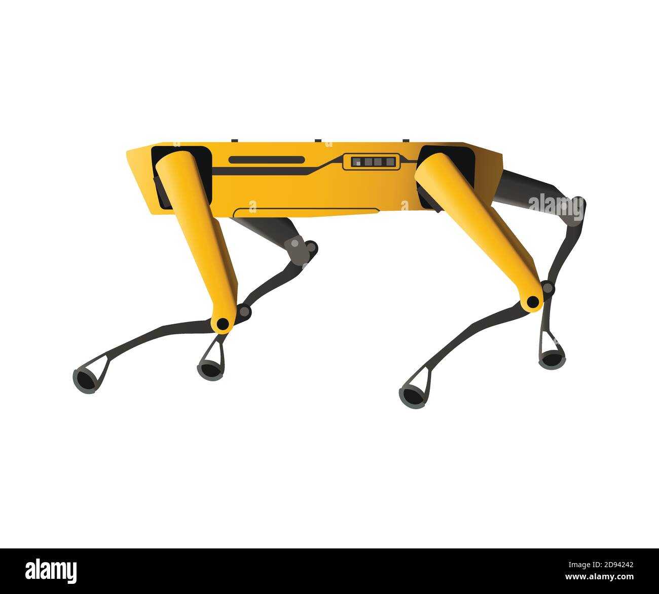 Illustration graphique à plat du vecteur de chien ROBOT DE SPOT. Illustration de Vecteur