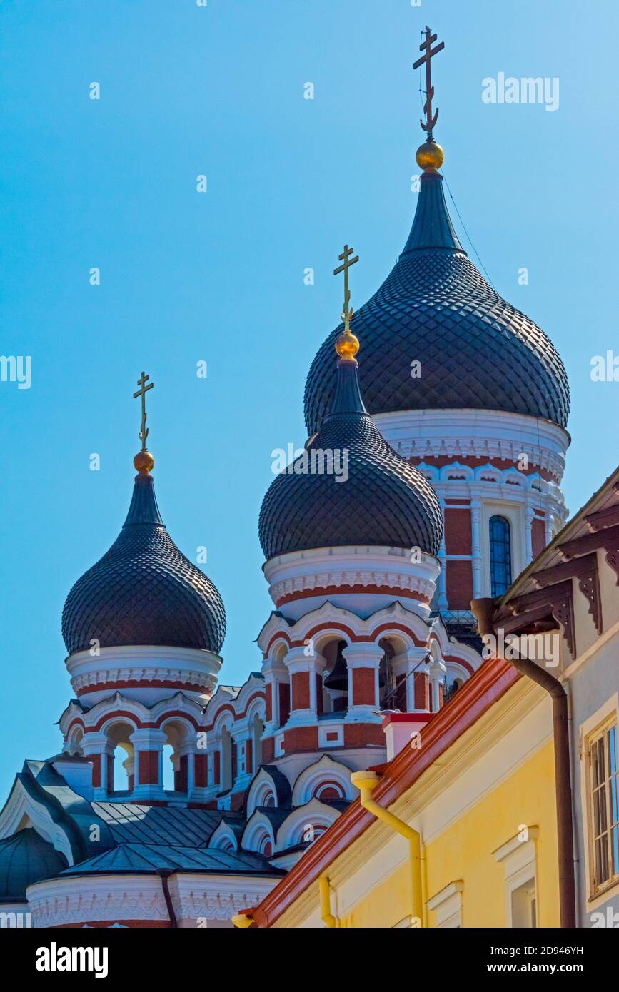 Cathédrale Alexandre Nevsky dans la vieille ville, Tallinn, Estonie Banque D'Images