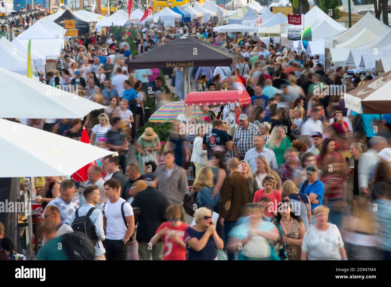 Foules pendant le Festival de la mer, Klaipeda, Lituanie Banque D'Images