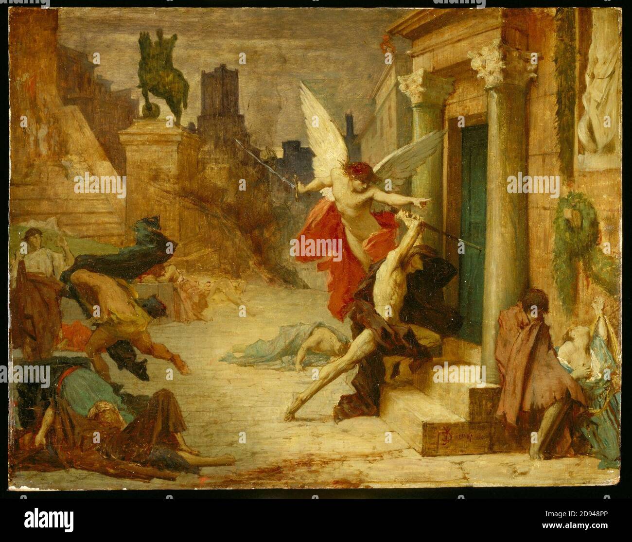 Jules Elie Delaunay - la peste à Rome Banque D'Images