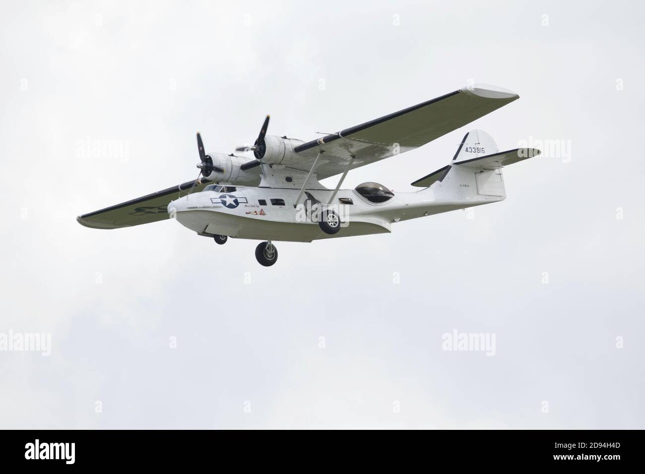 PBY Catalina, Miss Pick Up, vol au Duxford Air Show 2019- bateau volant Banque D'Images