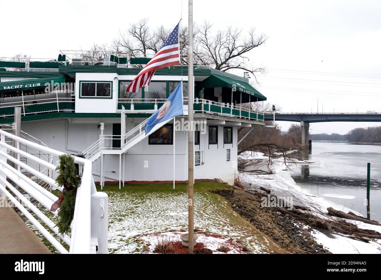 Piscine et Yacht Club de Lilydale sur le fleuve Mississippi. St Paul Minnesota MN États-Unis Banque D'Images