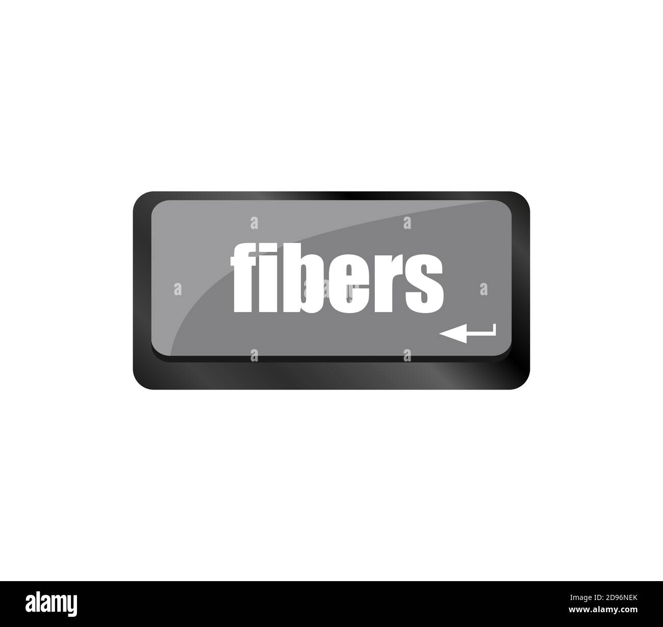 Bouton de touche clavier entrer avec des fibres sur parole Banque D'Images