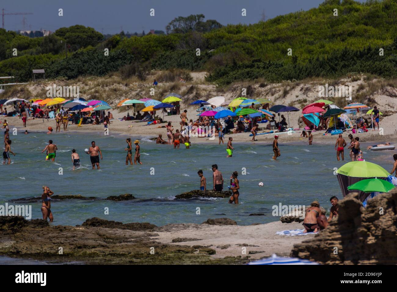 La plage de Gallipoli, Puglia, Italie Banque D'Images