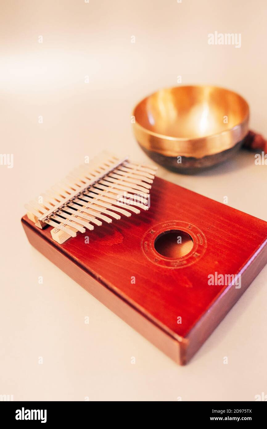 Instrument de musique folk kalimba Banque D'Images