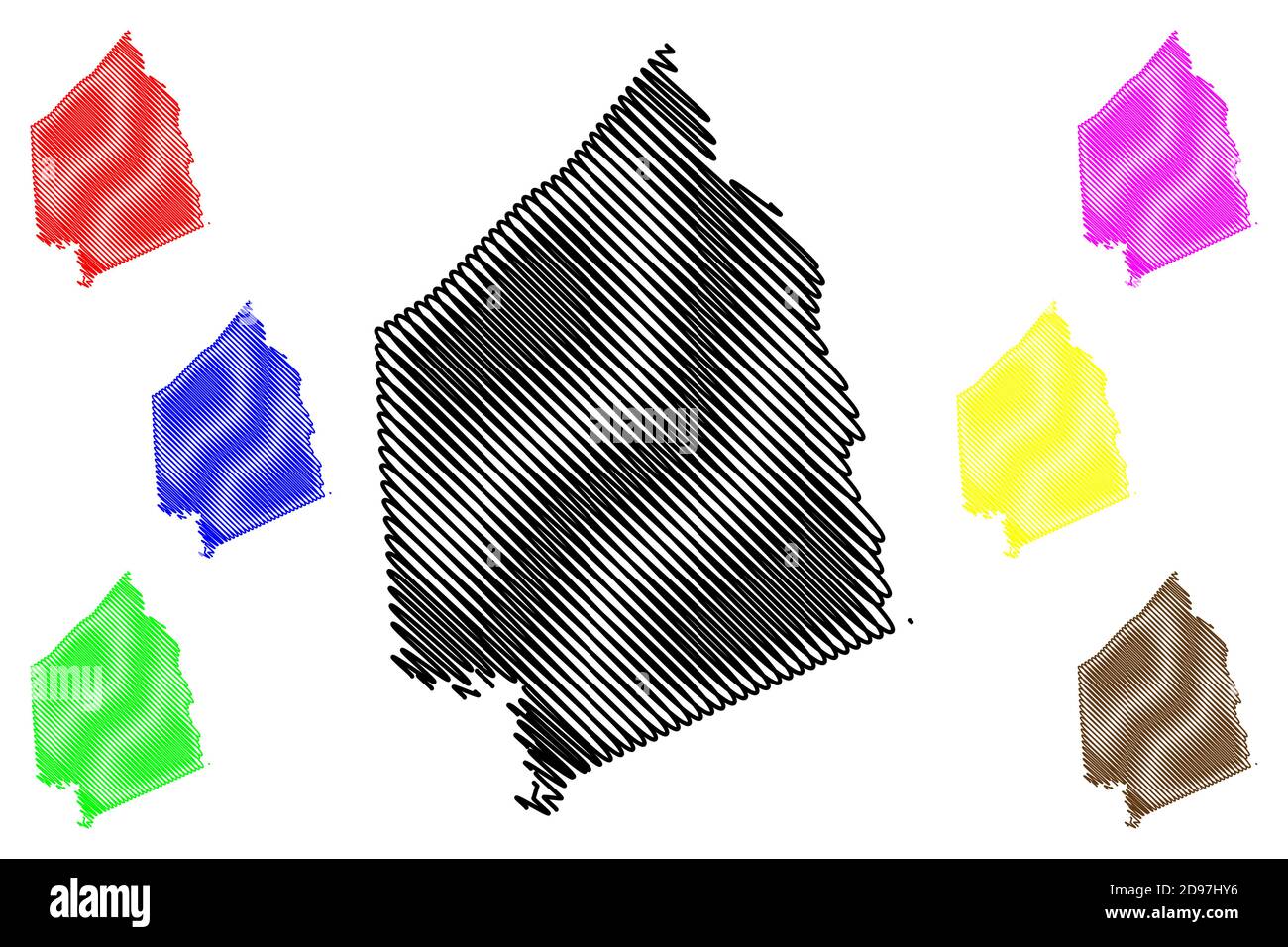 Scott County, Kentucky (comté des États-Unis, États-Unis d'Amérique, États-Unis, États-Unis, États-Unis) carte illustration vectorielle, scribble sketch carte Scott Illustration de Vecteur
